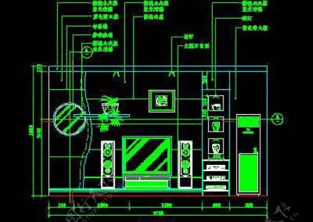 视听柜CAD祥图素材45