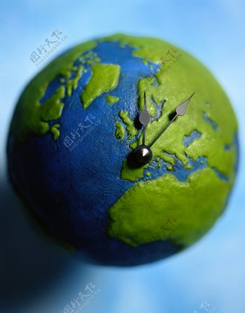 地球仪时钟图片