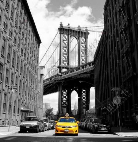 黄色出租车在纽约市