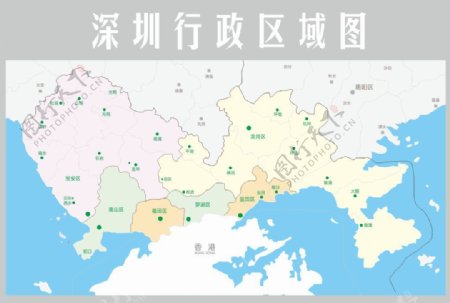 深圳行政区域矢量地图