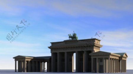 欧式罗马柱建筑视频