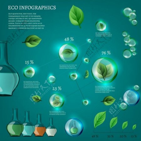 绿色能源元素矢量图