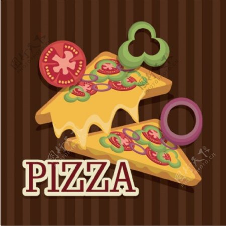 美味披萨背景图
