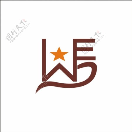 WE字母logo设计