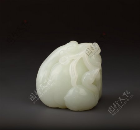 玉器白玉母子鹅图片