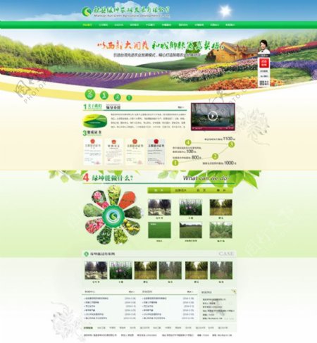 农业网站模板PSD分层素
