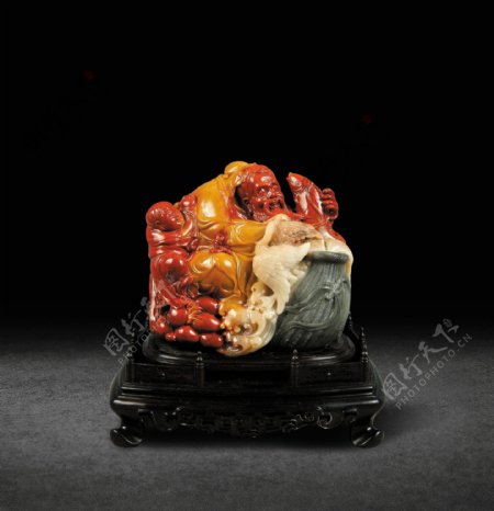 寿山石雕摄影图片