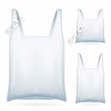 白色塑料袋设计矢量素材下载