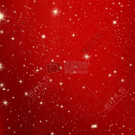 红色背景闪亮的星光