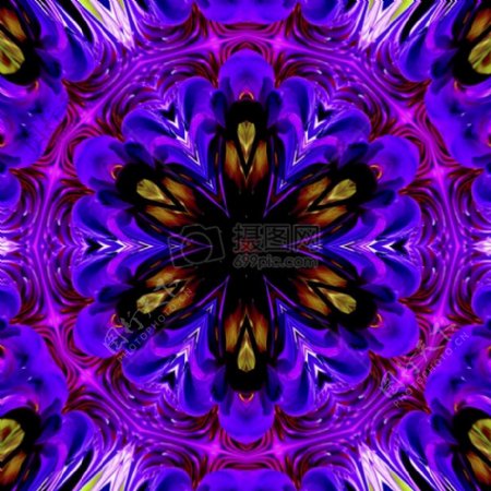 背景曼陀罗设计模式花的饰品紫色装修装饰花