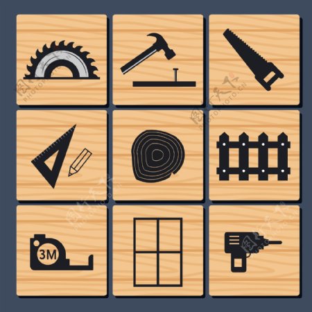 木工工具图标