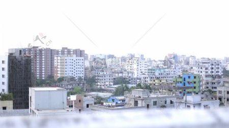 屋顶建筑城市下午孟加拉国达卡
