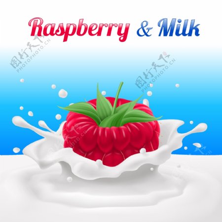 牛奶和草莓