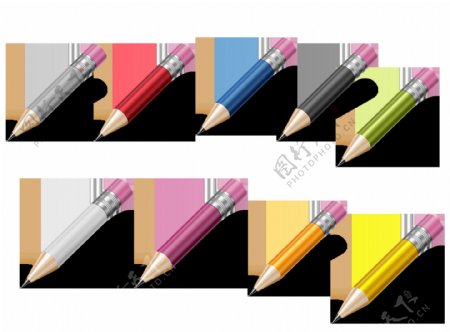 各种颜色的铅笔