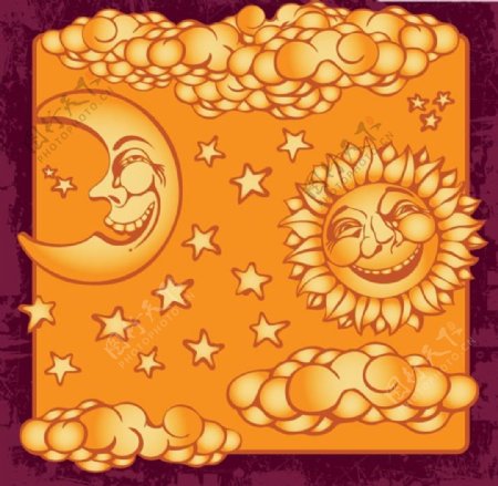 太阳星星月亮装饰