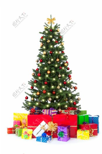 圣诞礼物圣诞树图片