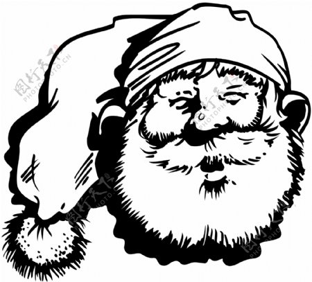 圣诞老人头像卡通头像矢量素材EPS格式0025