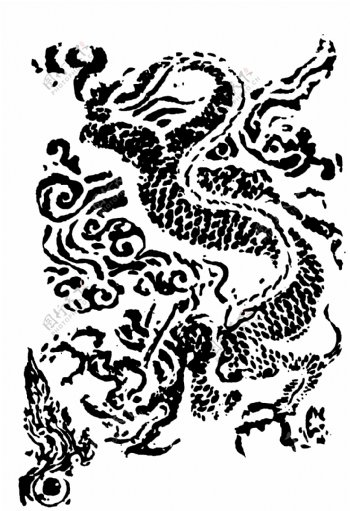 龙凤图案两宋时代图案中国传统图案01