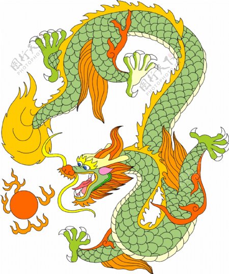 龙纹吉祥图案中国传统图案0075