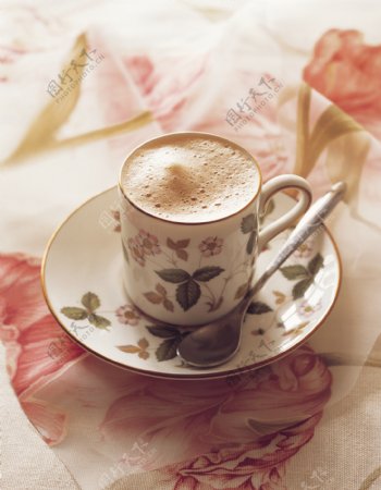 一杯咖啡花纹高清大图图片