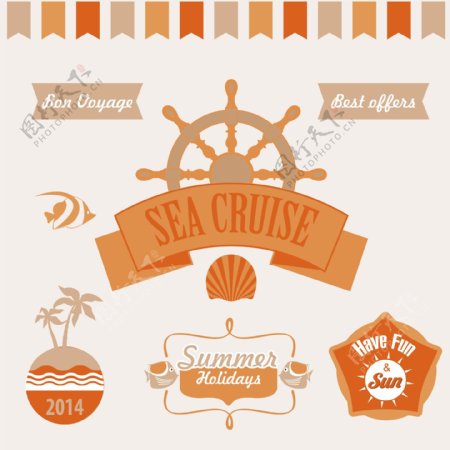 夏日航海图标图片