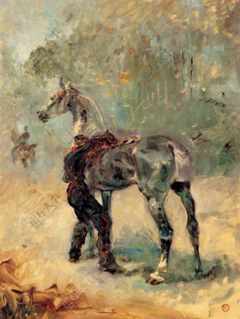 马与战士图片