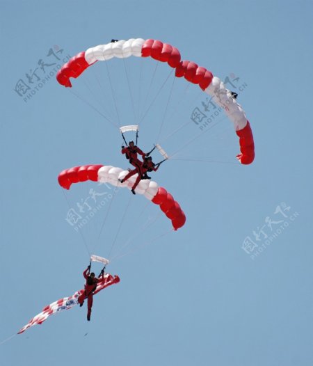 跳伞极限运动图片