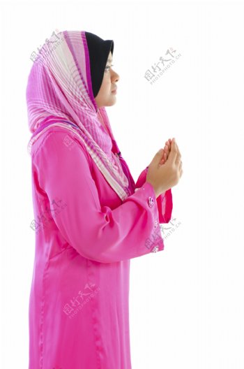 祈祷的女人素材图片