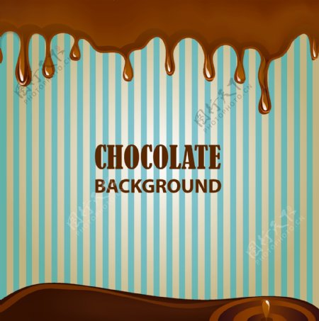 滴下的巧克力边框