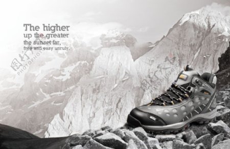 登山鞋广告设计模板