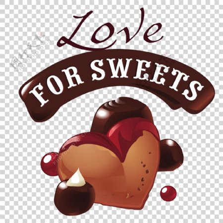 巧克力甜点插画矢量素材下载