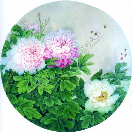 手绘鲜花背景素材图片