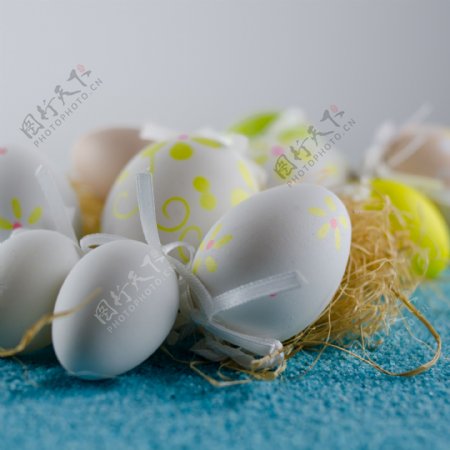 复活节彩蛋摄影图片