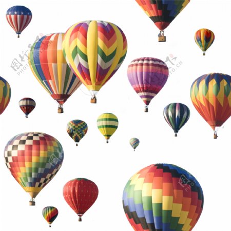各种彩色热气球图片