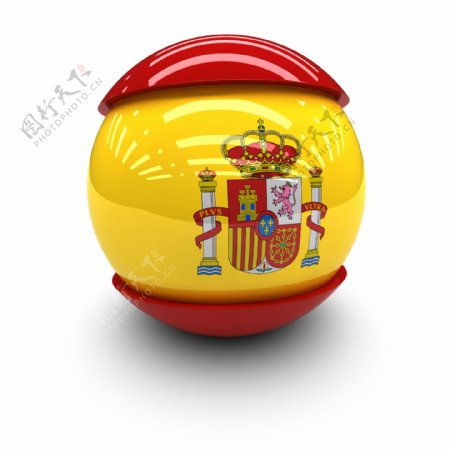 西班牙国旗球体图片