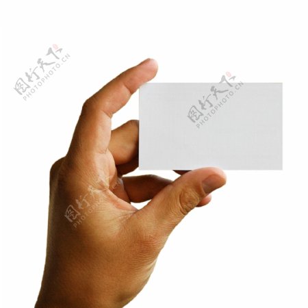 拿在手里的白色卡片图片