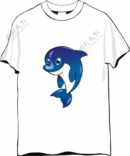 海豚纪念T恤设计