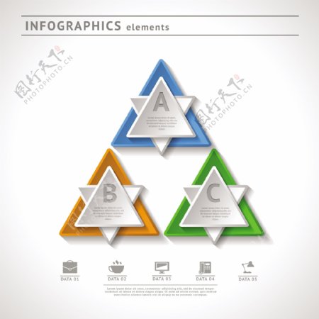 三角形信息图表