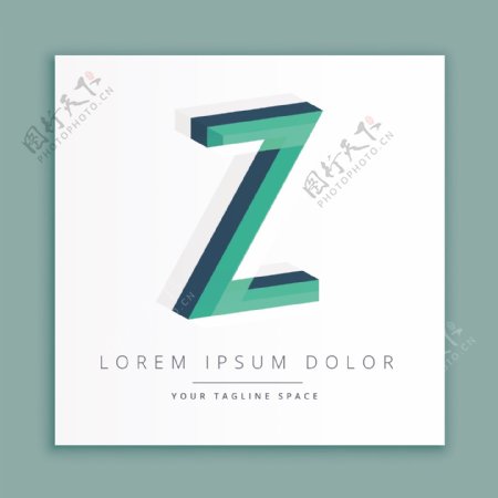3D标志字母Z