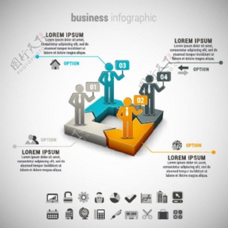 创意商务信息矢量图