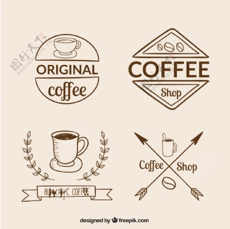 复古咖啡标识