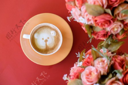 鲜花与咖啡