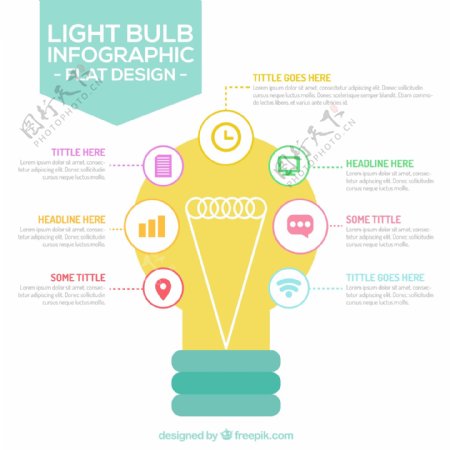 灯泡设计商业图表