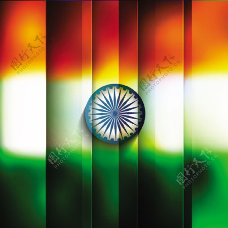 美丽闪亮的印度国旗设计