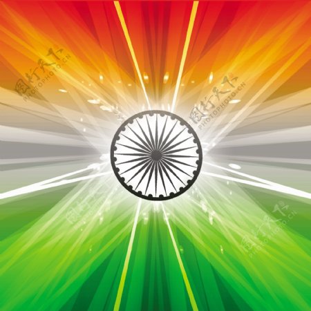 美丽的印度国旗设计