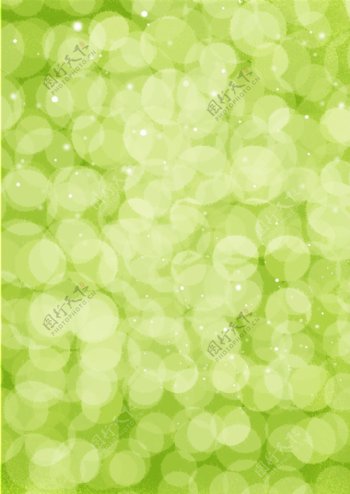 绿色背景圆圈气泡