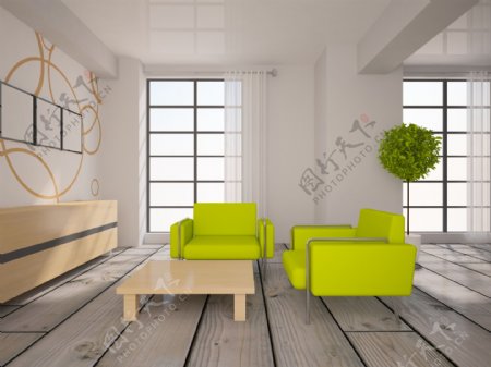 木质风格客厅装修设计图片