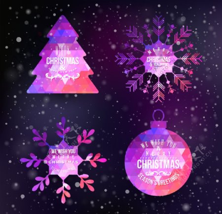 紫色炫彩圣诞节