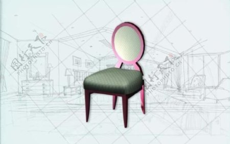 国际主义家具椅子0163D模型