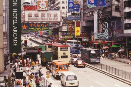 繁华的香港街道图片